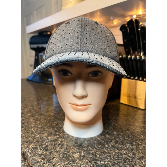 ZARA Grey Rhinestone Baseball Cap - Picture 6 of 11